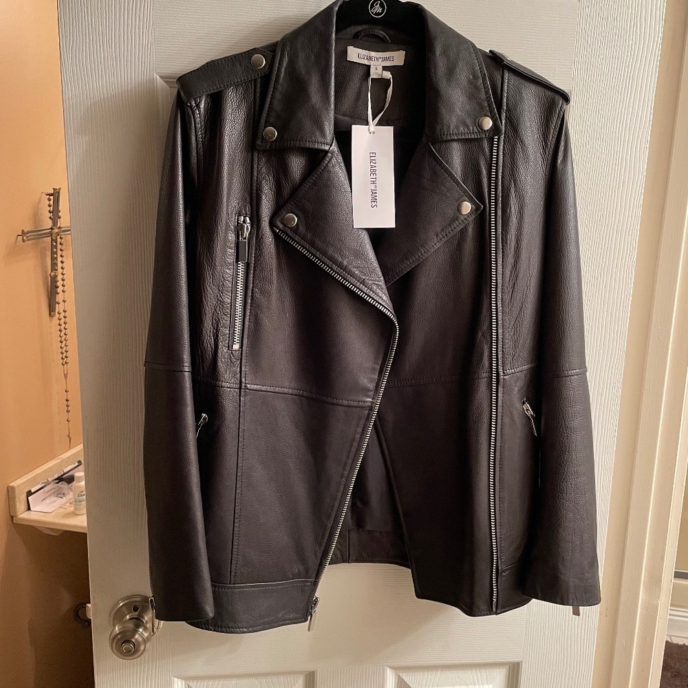 ELIZABETH AND JAMES RENLEY LEATHER JACKET Small